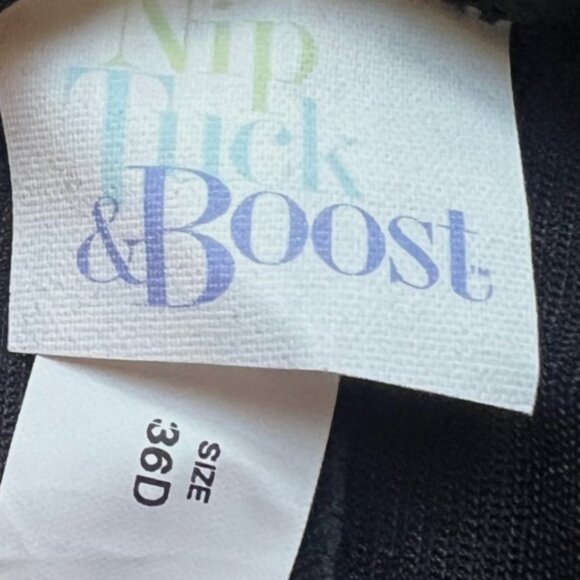 NEW! Nip Tuck & Boost Black Strapless Shapewear mini dress 36D Vintage 08381 - Picture 9 of 10